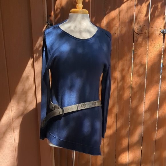 Chico's Tops - Chico's Deep Navy Crewneck Sweater